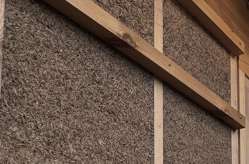 Hempcrete material used in Steam Spirit saunas